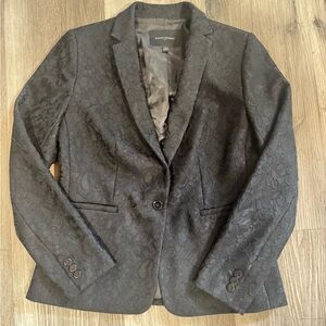 BANANA REPUBLIC Women’s Black Lace Blazer Formal Tuxedo Jacket NWOT Size 8